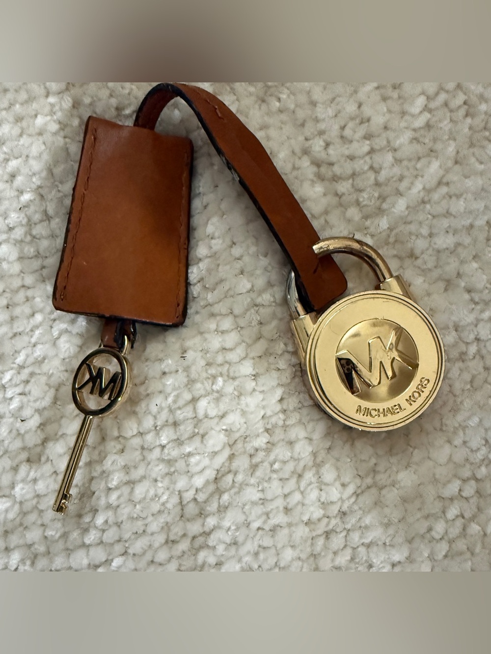 Michael Kors Leather Gold Lock with Key